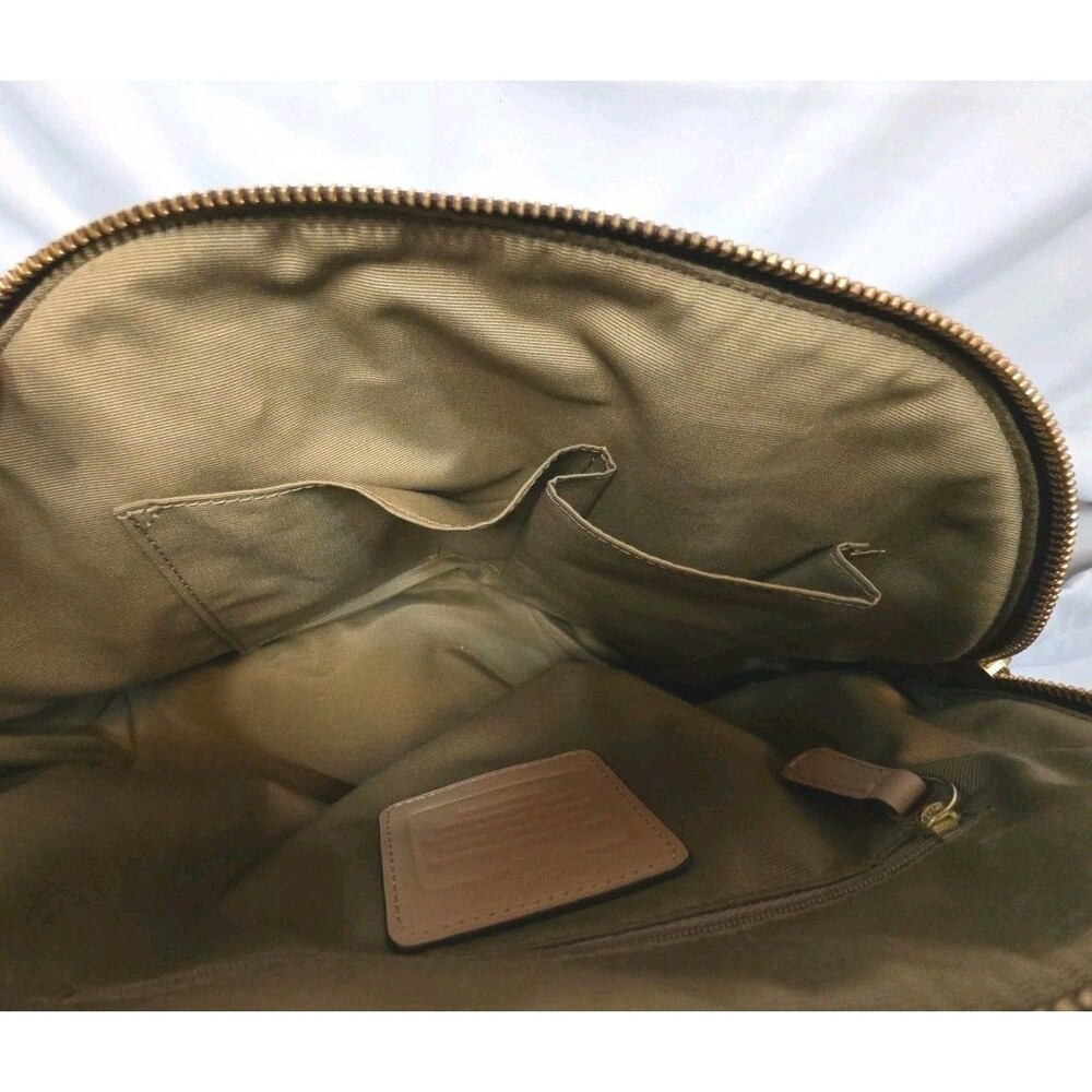 Coach Signature Peyton Cora Domed Satchel Bag Brown Coated Canvas F26184 - Picture 13 of 16